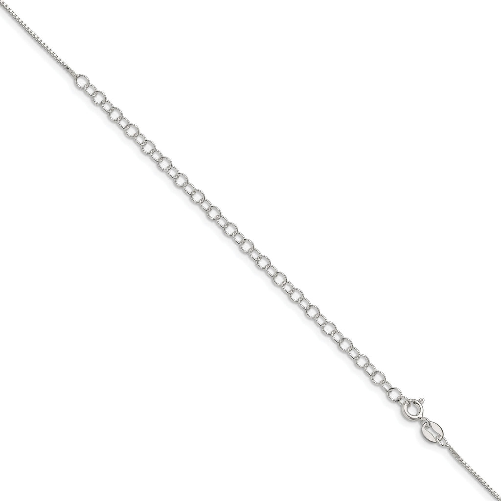 Box Chain Necklace in Sterling Silver, 0.8mm