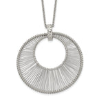 Polished Wire Circle Necklace in Stainless Steel