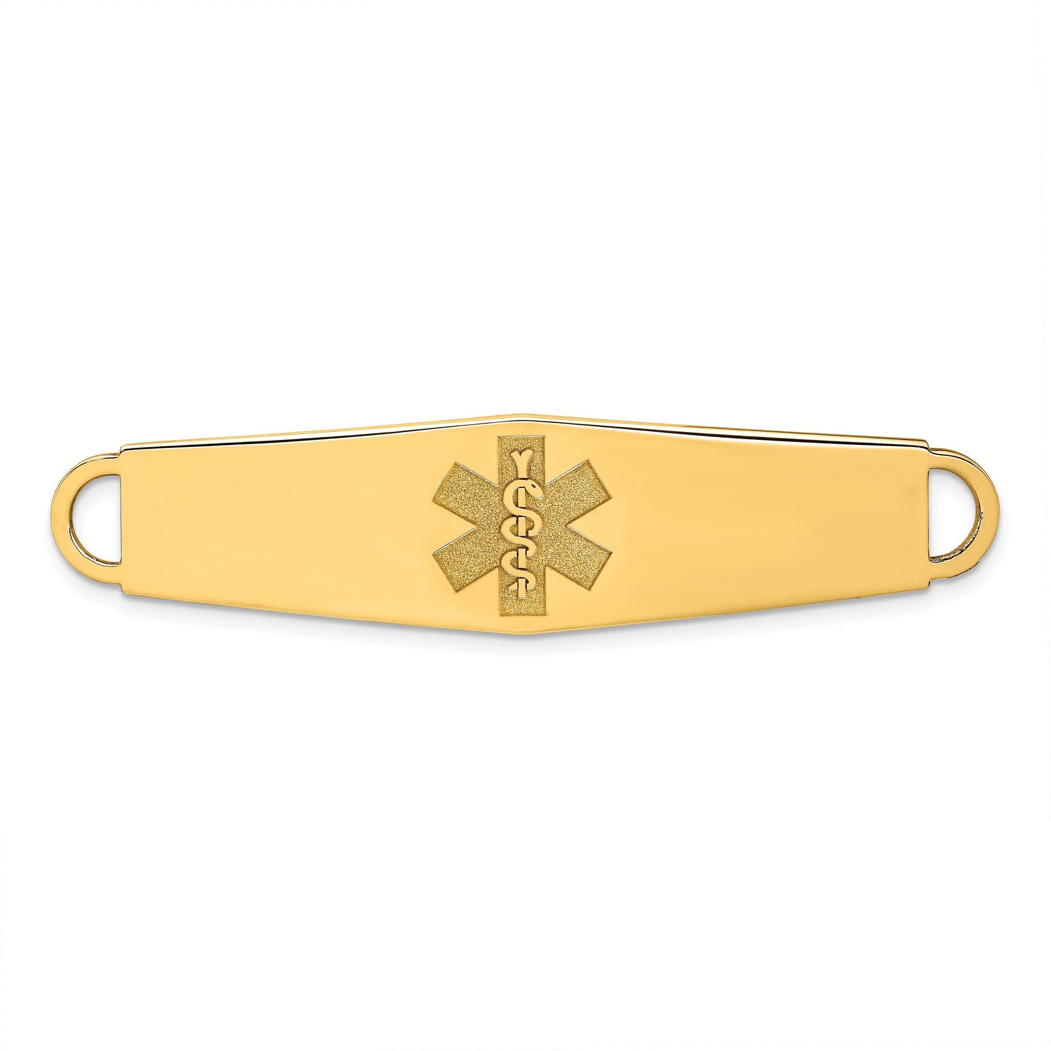 14k Non-enameled Medical Jewelry ID Plate Main image