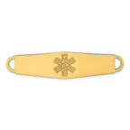 14k Non-enameled Medical Jewelry ID Plate