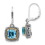 Sophia Jewelers Sterling Silver Topaz Earrings with 14K Accents Vintage Elegance