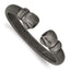 Stainless Steel Brushed Gun Metal IP-plated Boxing Gloves Cuff Bangle Bracelet