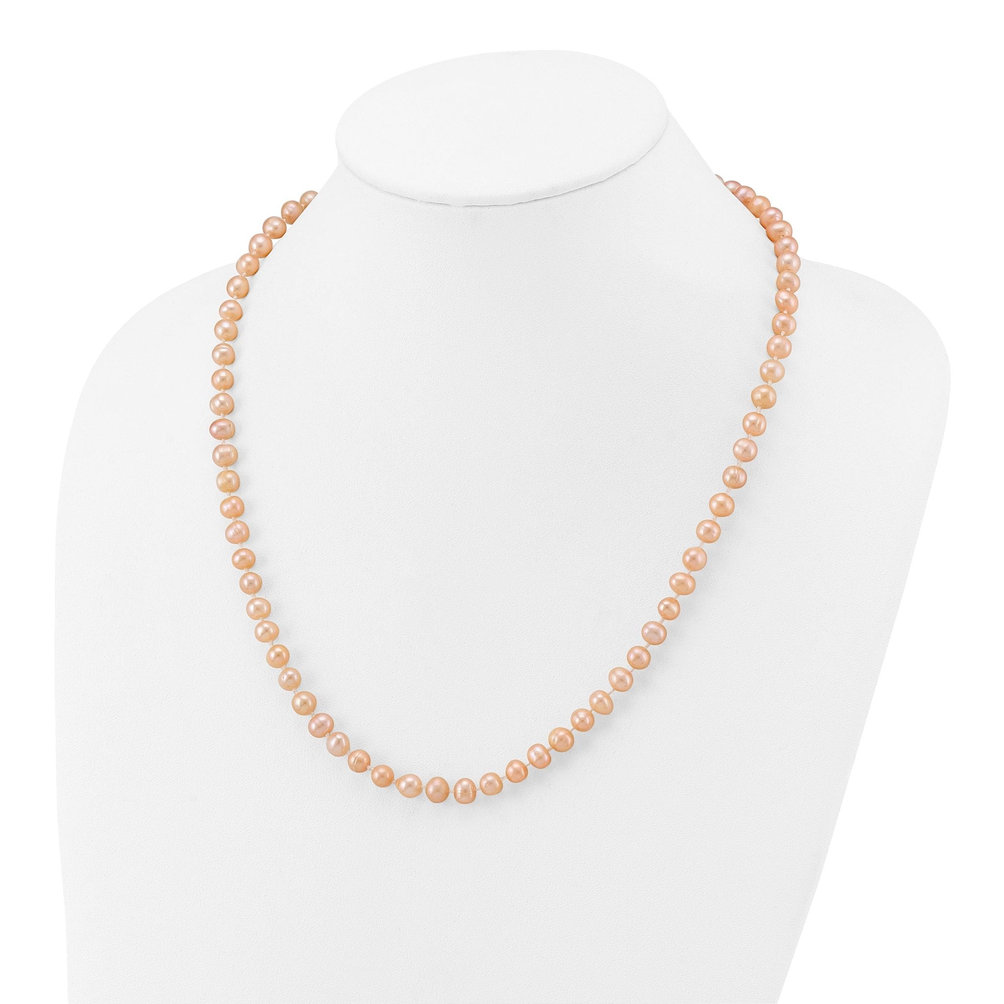 14K Gold Filled 6-7mm Pink Cultured Freshwater Pearl Necklace