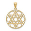 14K Gold Star of David Circle Pendant  Solid, Elegant Design by Sophia Jewelers