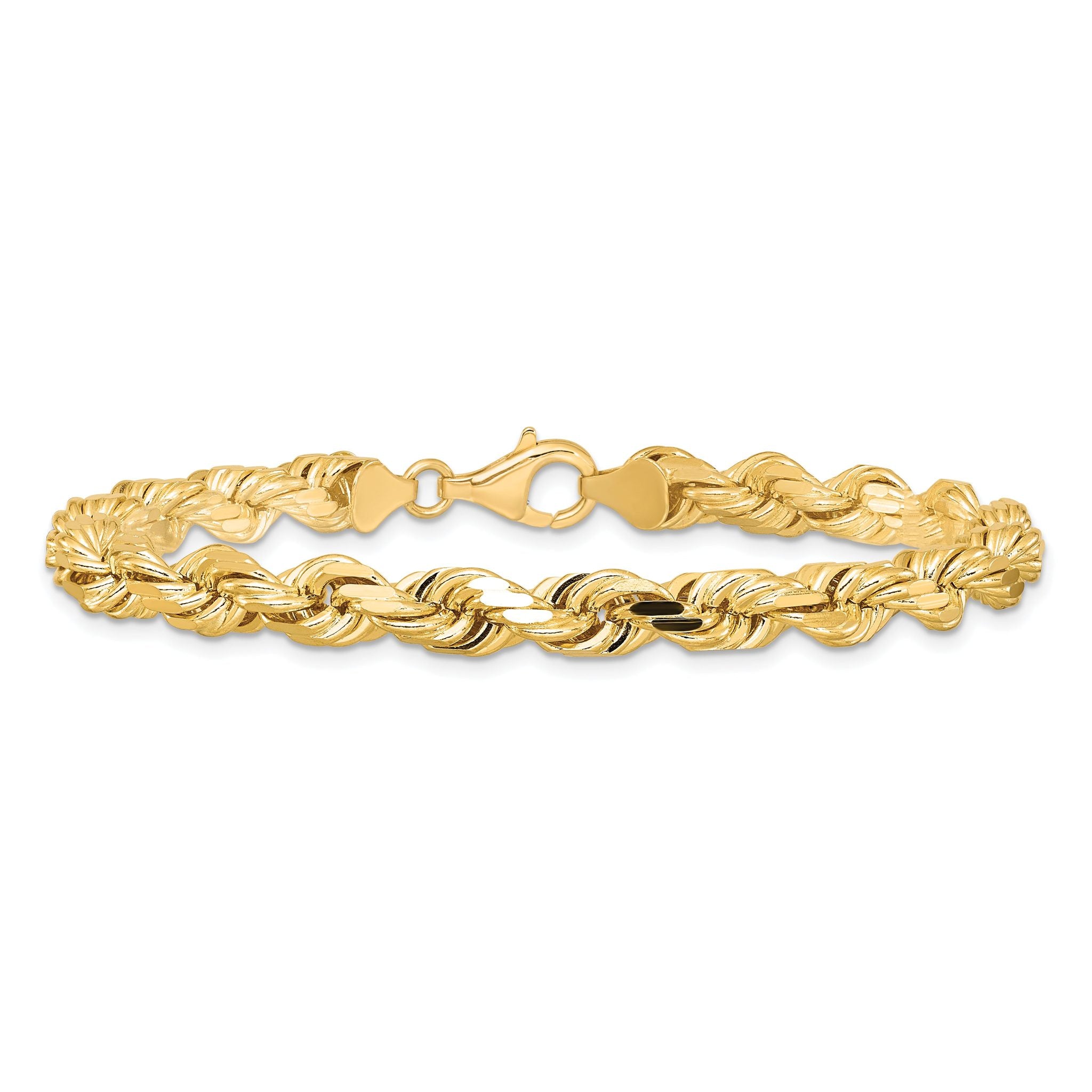 10k 6.5mm Diamond-cut Rope Chain