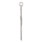 Sterling Silver 925 Antiqued Textured Cross Pendant with Brushed Finish