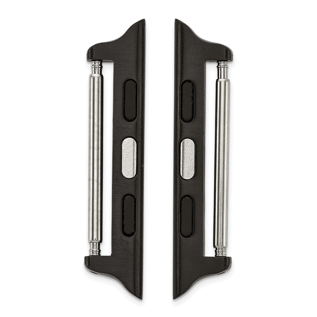 38mm Apple Watch Pair of Black Adapters Fits 20mm Watch Band