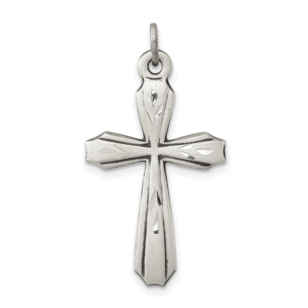 Sterling Silver 925 Cross Pendant with Polished Antique Finish