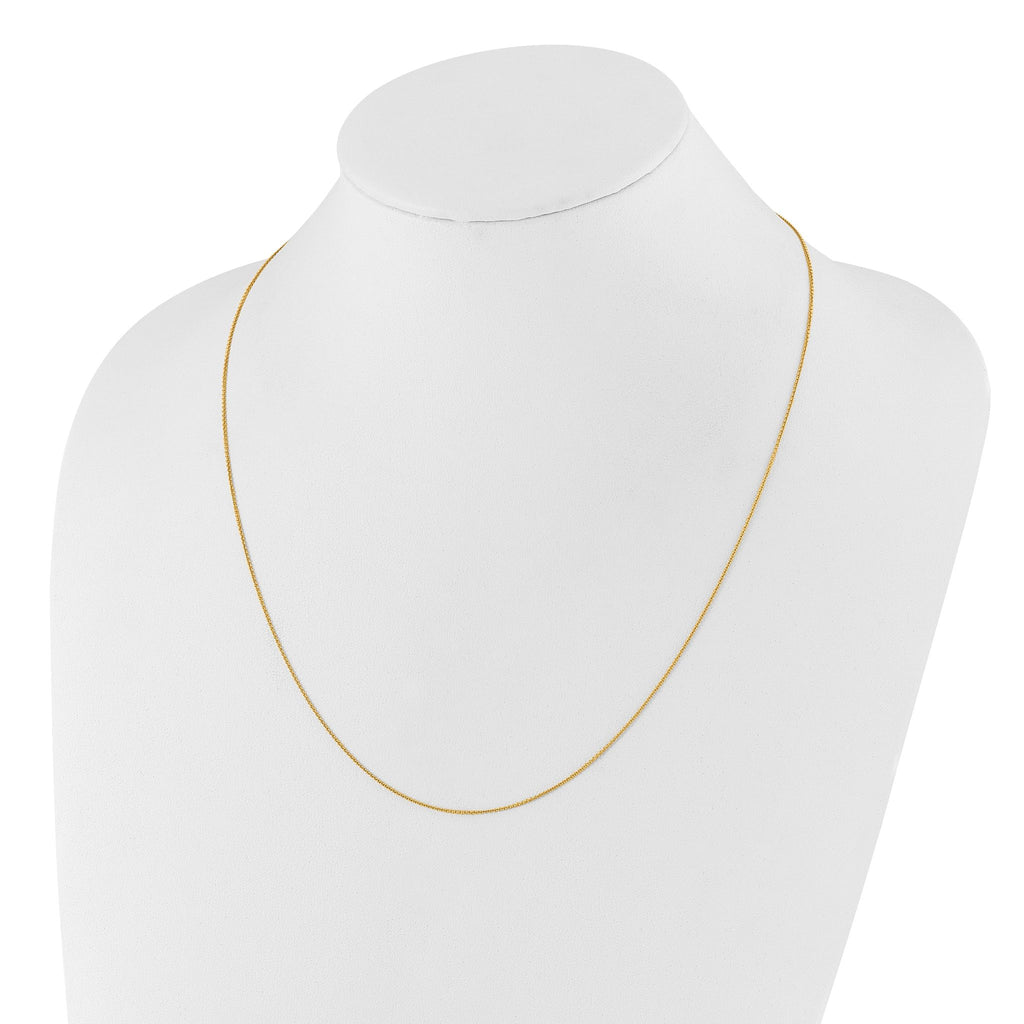 14K Adjustable .7mm Round Cable Chain