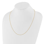 14K Adjustable .7mm Round Cable Chain