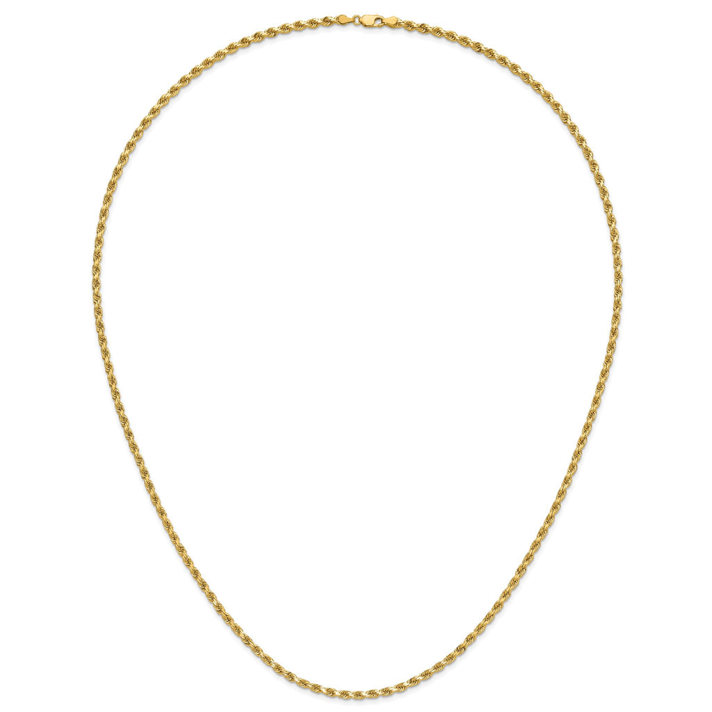 Diamond-Cut Rope Chain in 14K Yellow Gold, 3.5mm