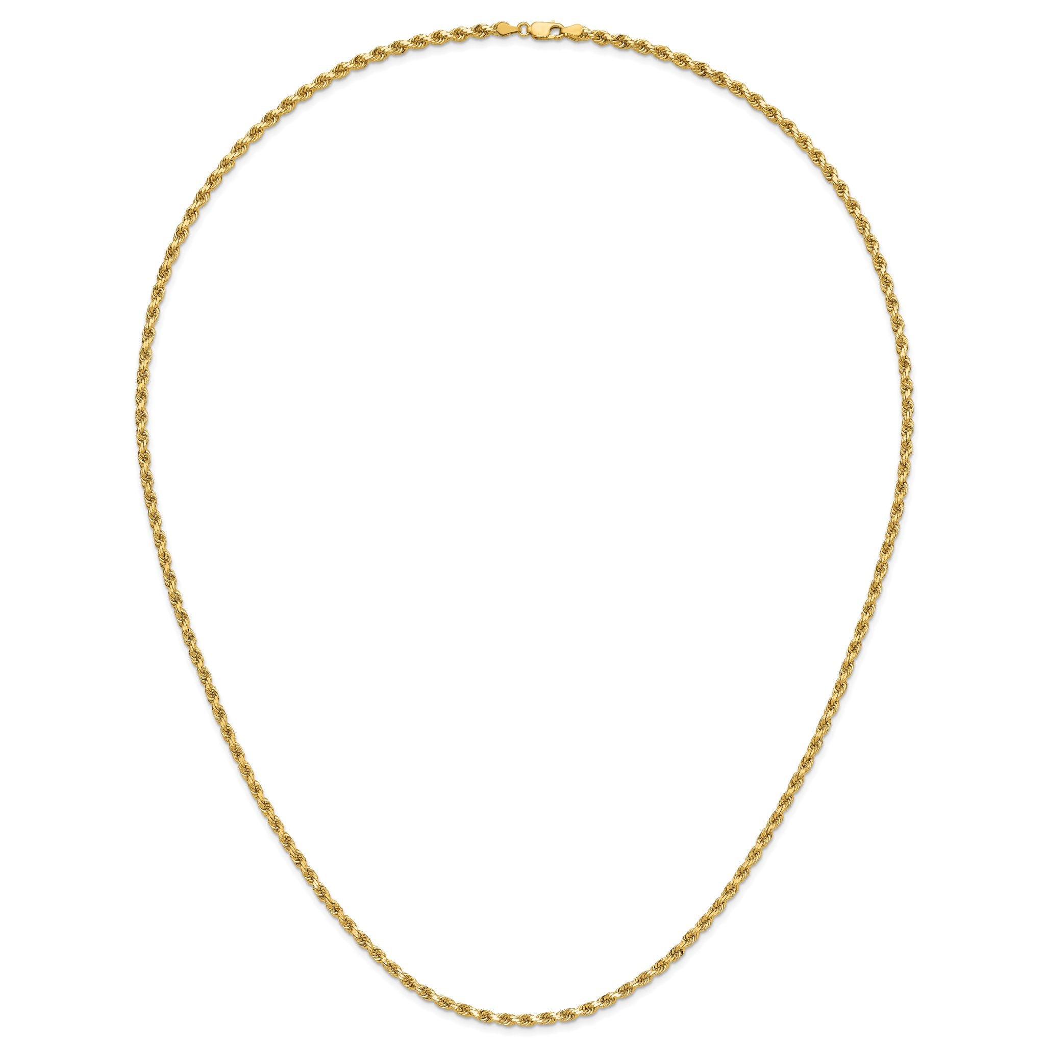 Diamond-Cut Rope Chain in 14K Yellow Gold, 3.5mm