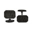 Stainless Steel Brushed & Polished Black Cuff Links