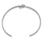 Sterling Silver 925 Polished Knot Cuff Bangle for Women