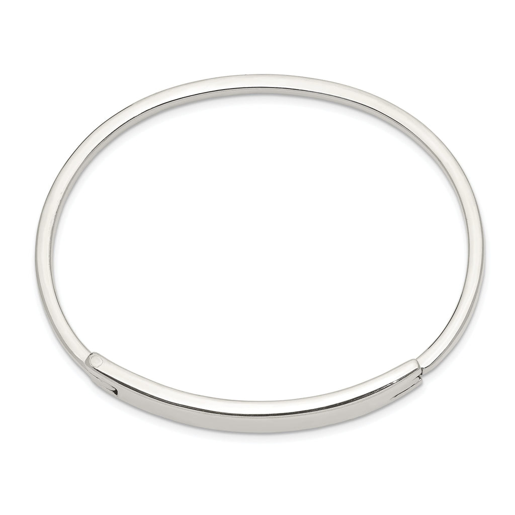 Sophia Jewelers Sterling Silver 925 Polished Hinged ID Bangle for Women