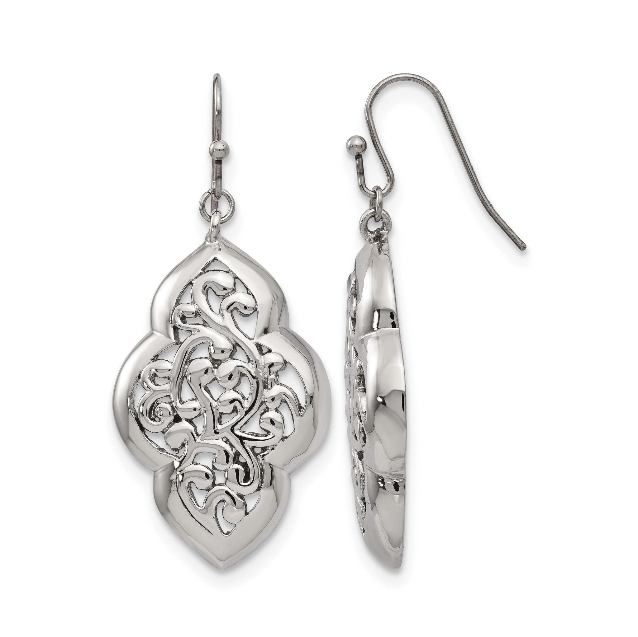 Stainless Steel Polished Drop Dangle Earrings for Women Main image