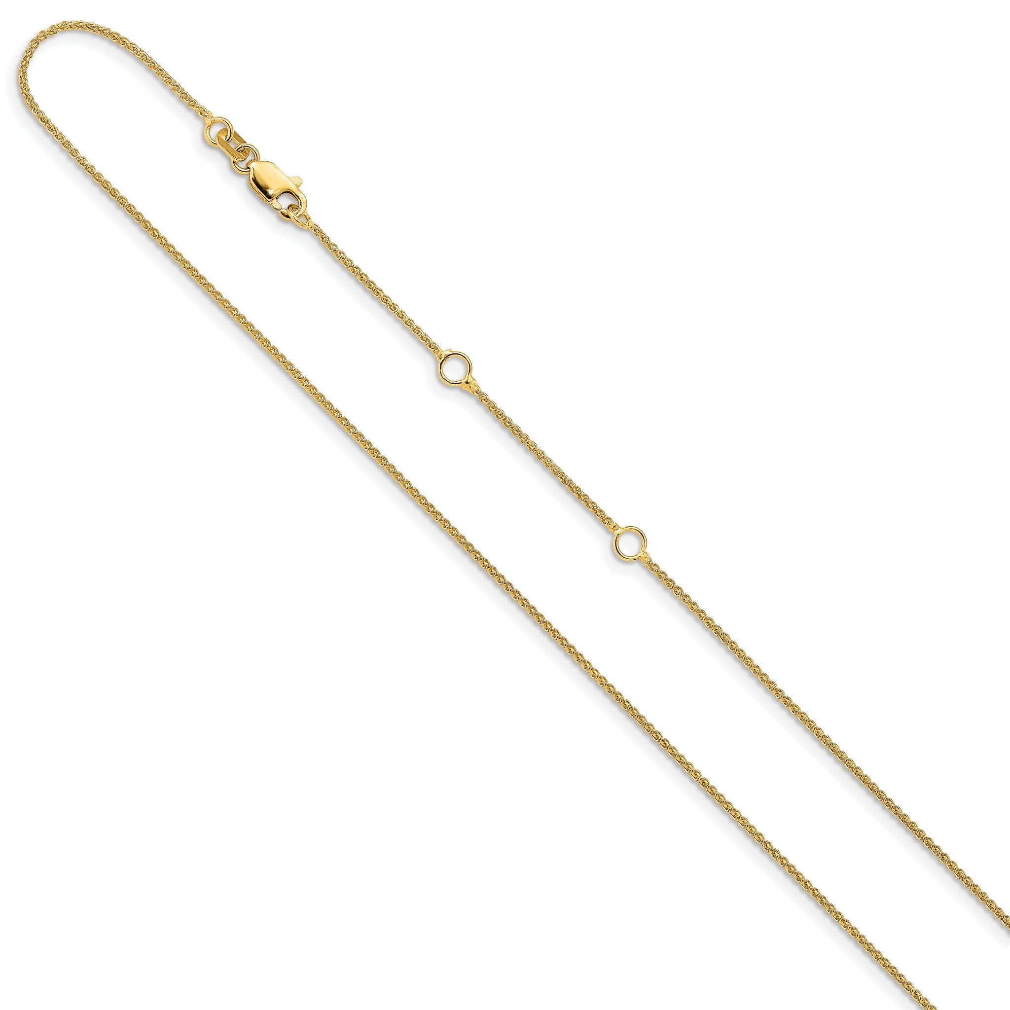 1.0mm 10K Yellow Gold Baby Spiga Chain