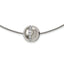 Chisel Titanium CZ Pendant with Polished Stainless Steel 17 inch Wire Necklace