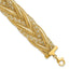 14K and Rhodium-Plated Braided Mesh Stretch Bracelet
