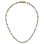 14k 62 1/4 carat Lab Grown Diamond VS/SI+ G+ Complete Round 20 inch Straight Tennis Necklace