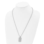Reversible Dog Tag Necklace in Stainless Steel, 24"