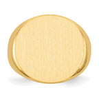 14k 21.0x21.5mm Open Back Mens Signet Ring