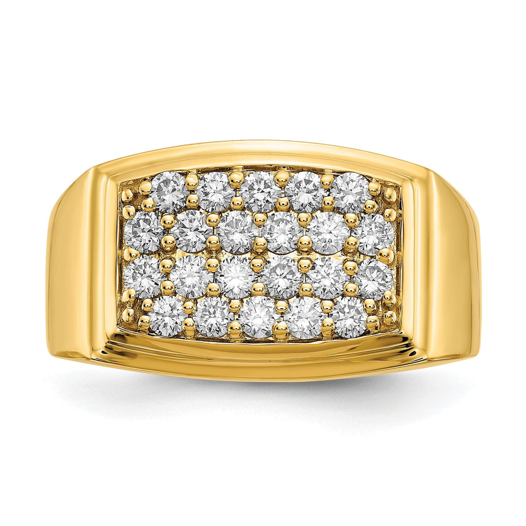 10k 1 carat Lab Grown Diamond VS/SI+ G+ Cluster Men's Ring
