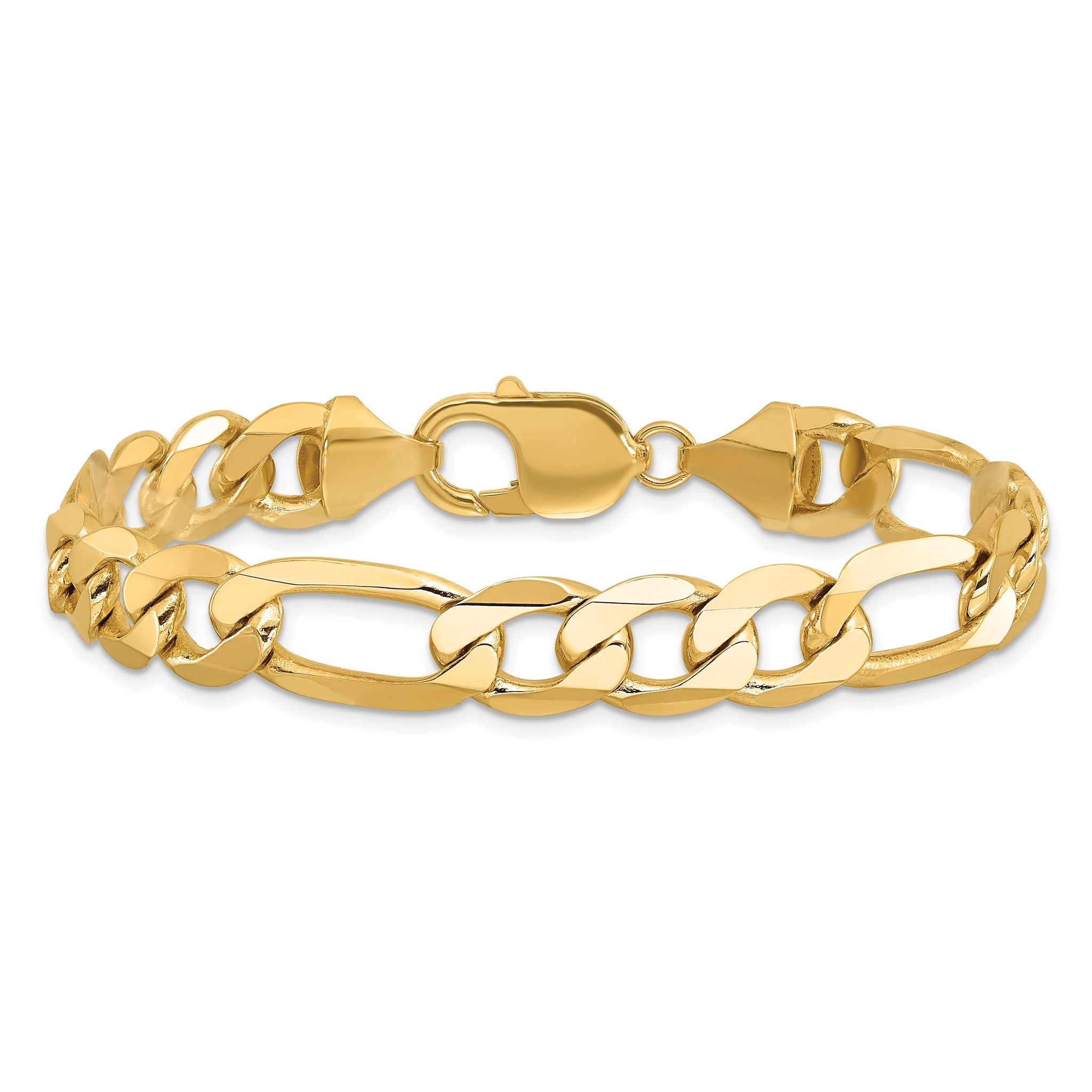 10K 10mm Flat Figaro Chain