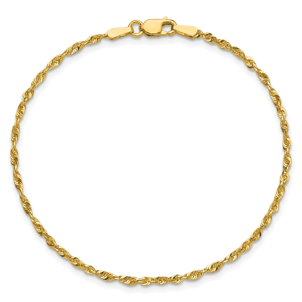 Diamond-Cut Rope Chain in 10K Yellow Gold, 1.8mm