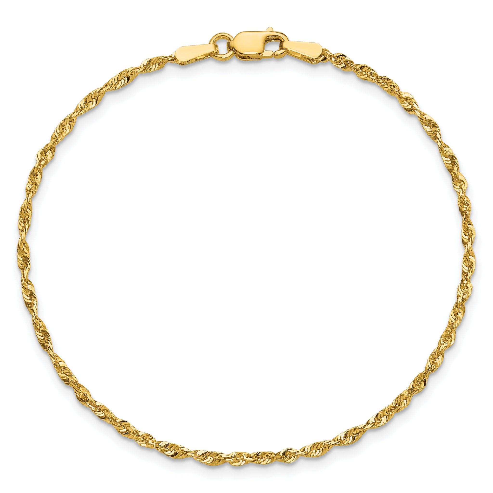 Diamond-Cut Rope Chain in 10K Yellow Gold, 1.8mm
