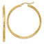 10k Diamond-cut 3mm Round Hoop Earrings