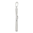 Sterling Silver 925 Polished Hollow Cross Pendant Elegant 62mm