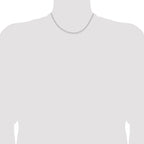 1.65mm 14K White Gold D/C Square Cable Chain