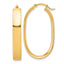 14k Polished Oval Hoop Earrings