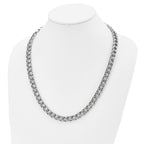 Sophia Jewelers Men's Polished Stainless Steel Curb Chain Necklace 24 Elegant Gift-Ready