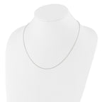 Sterling Silver RH-plated Adjustable 1.4mm Cable Chain