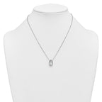 14k White Gold 3 carat Certified Lab Grown Diamond VS+ F+ Pear Complete 18 inch Bezel Set Solitaire Necklace