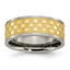 Sophia Jewelers Titanium Unisex Wedding Band with Yellow Satin Finish