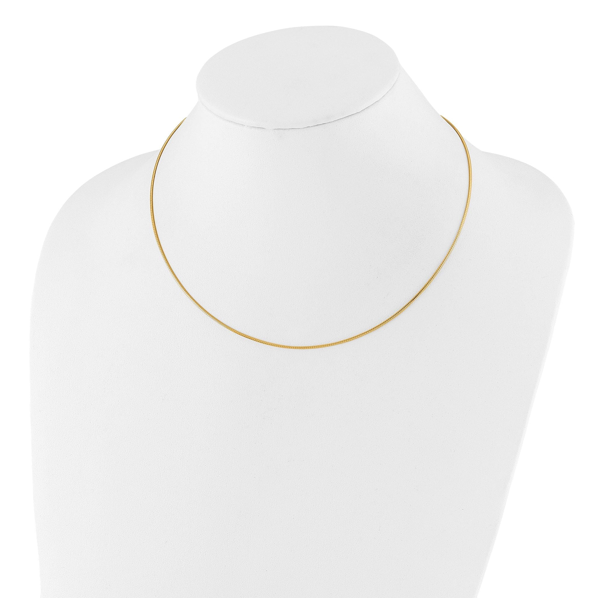 14K 1MM Round Detachable clasp Omega Necklace Secondary image