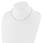 1.4mm 10K White Gold Round Cable Chain