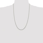 Polished Snake Chain Necklace in Sterling Silver, 1.2mm