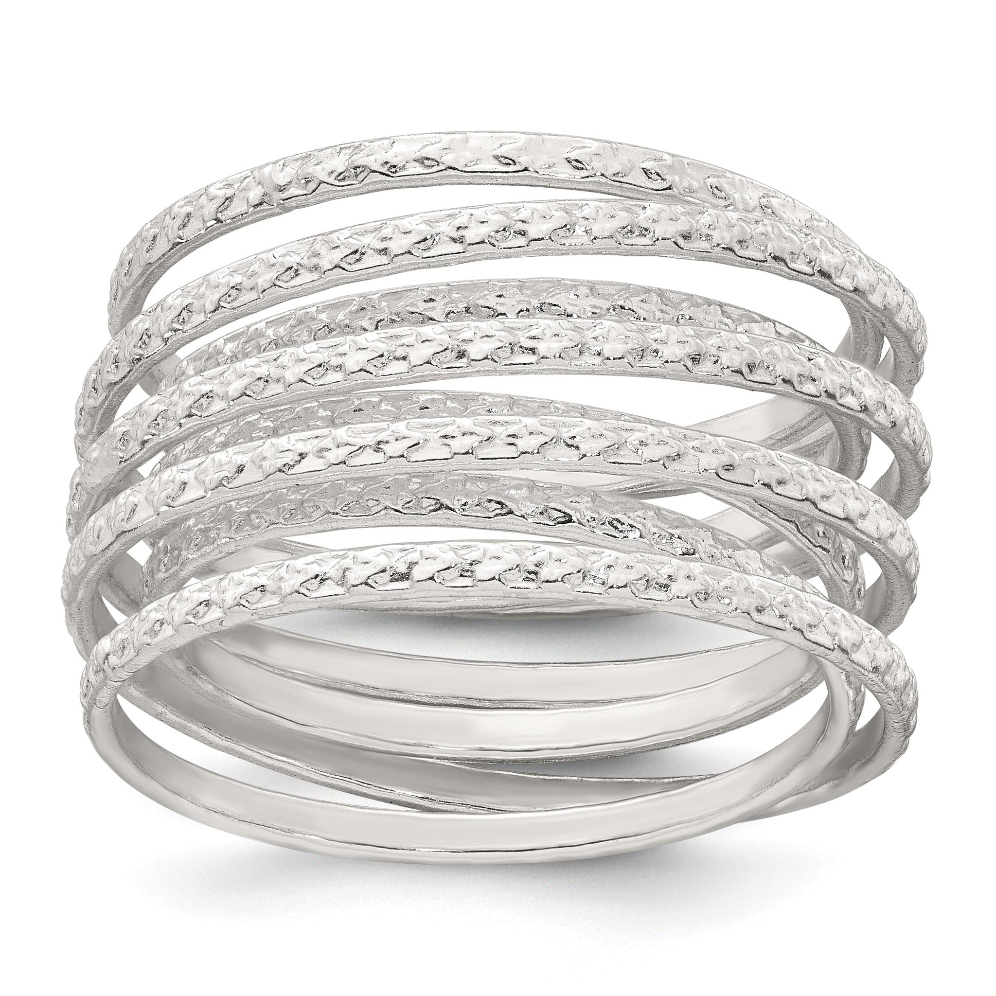 Wrapped Spring Flexible Ring in Sterling Silver Main image