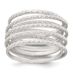 Wrapped Spring Flexible Ring in Sterling Silver