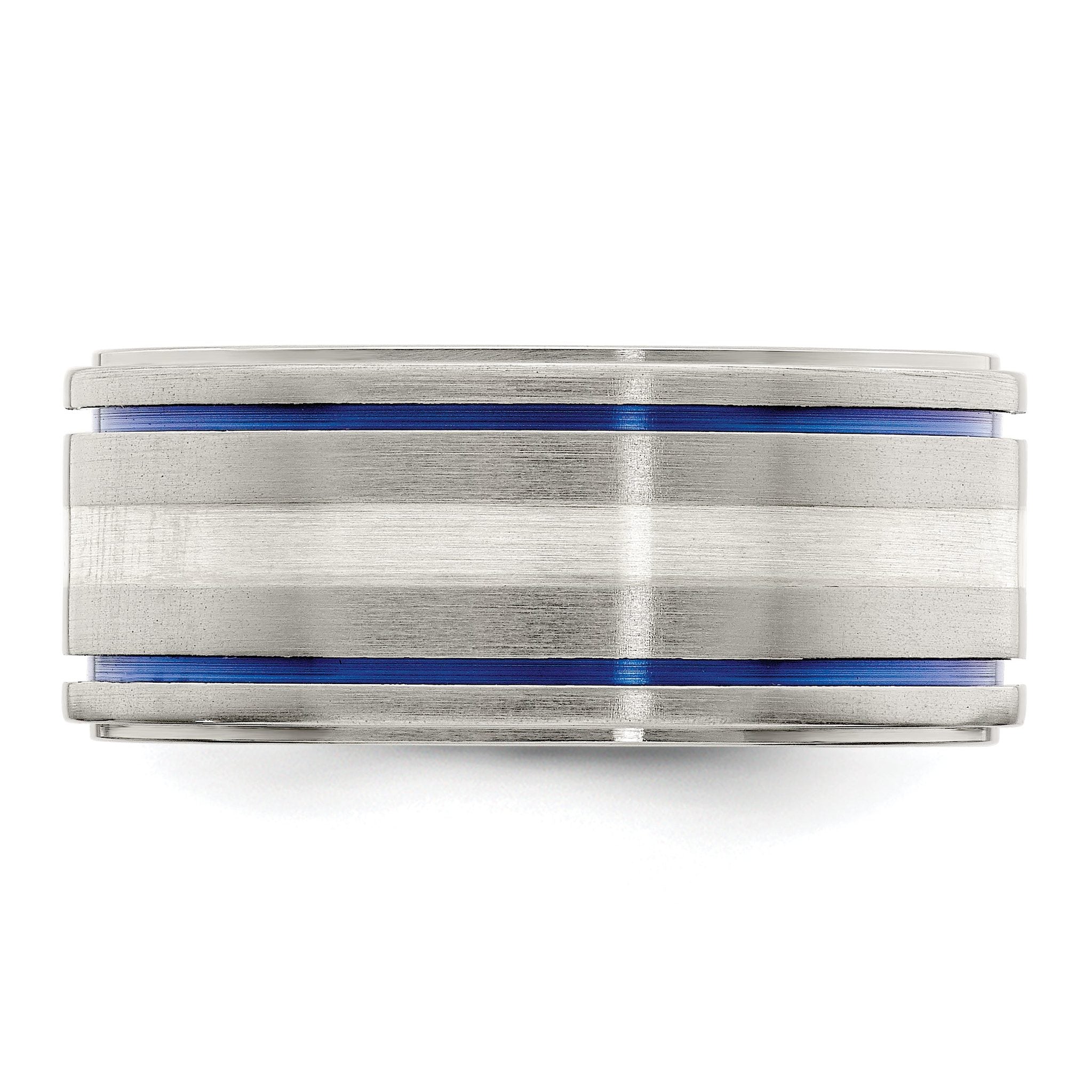 Edward Mirell Titanium w/Argentium Sterling Silver Anodized 10mm Band