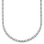 14k White Gold 5 carat Lab Grown Diamond VS/SI+ G+ Complete Round 20 inch Straight Tennis Necklace