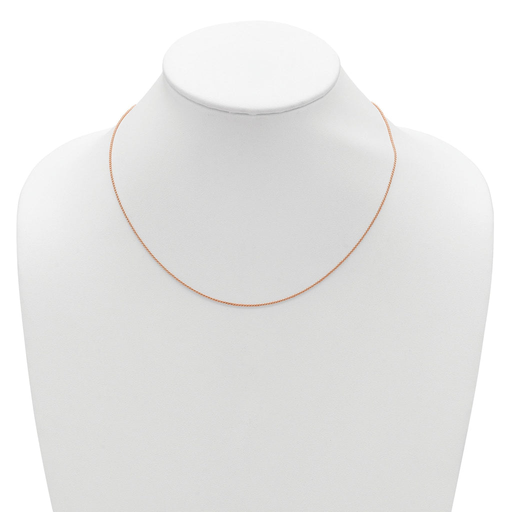 Spiga Chain in Rose-Plated Sterling Silver, Adjustable