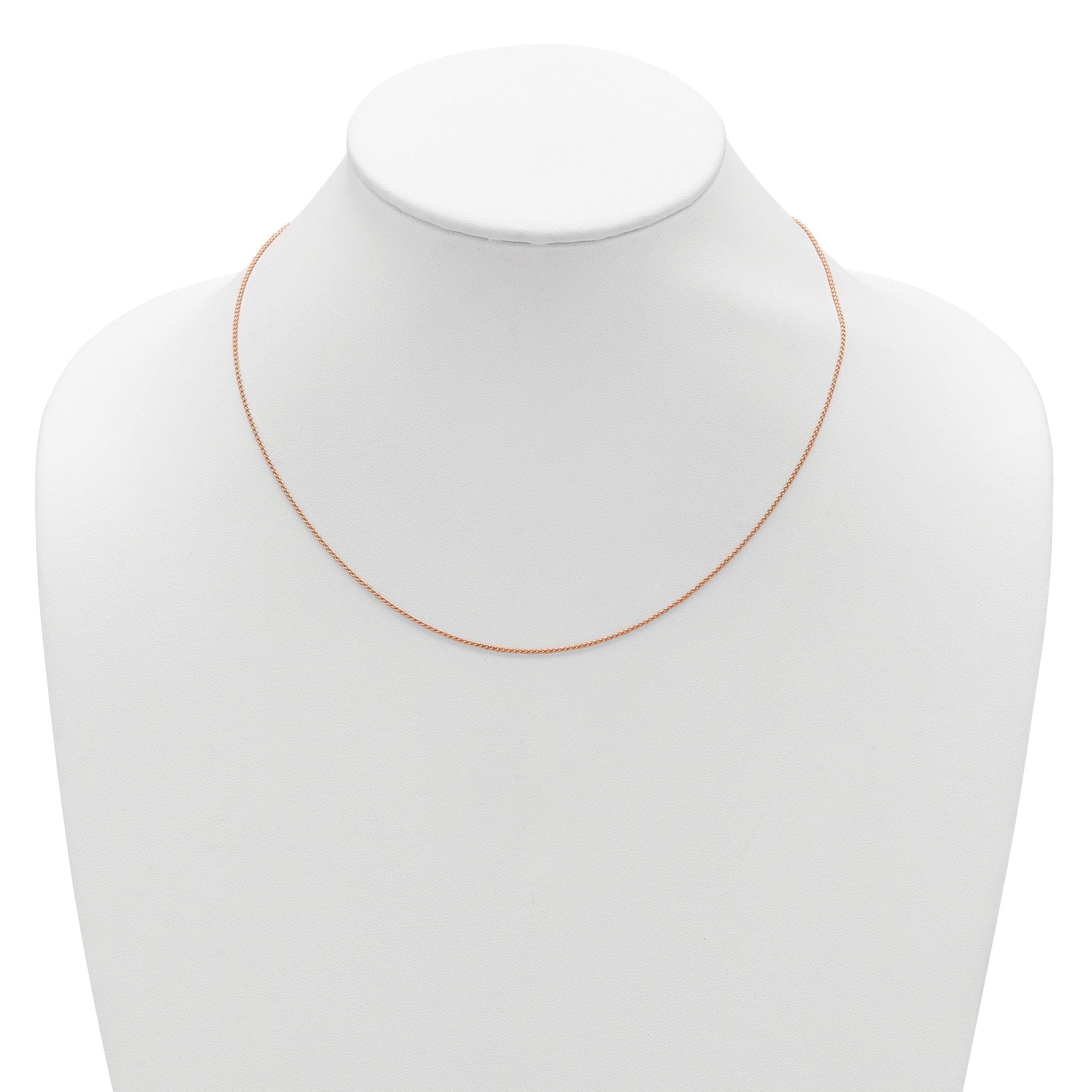 Spiga Chain in Rose-Plated Sterling Silver, Adjustable