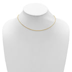 14K 1mm Box 1in+1in Adjustable Chain