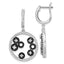 Sophia Jewelers Sterling Silver CZ Dangle Earrings in Black & White