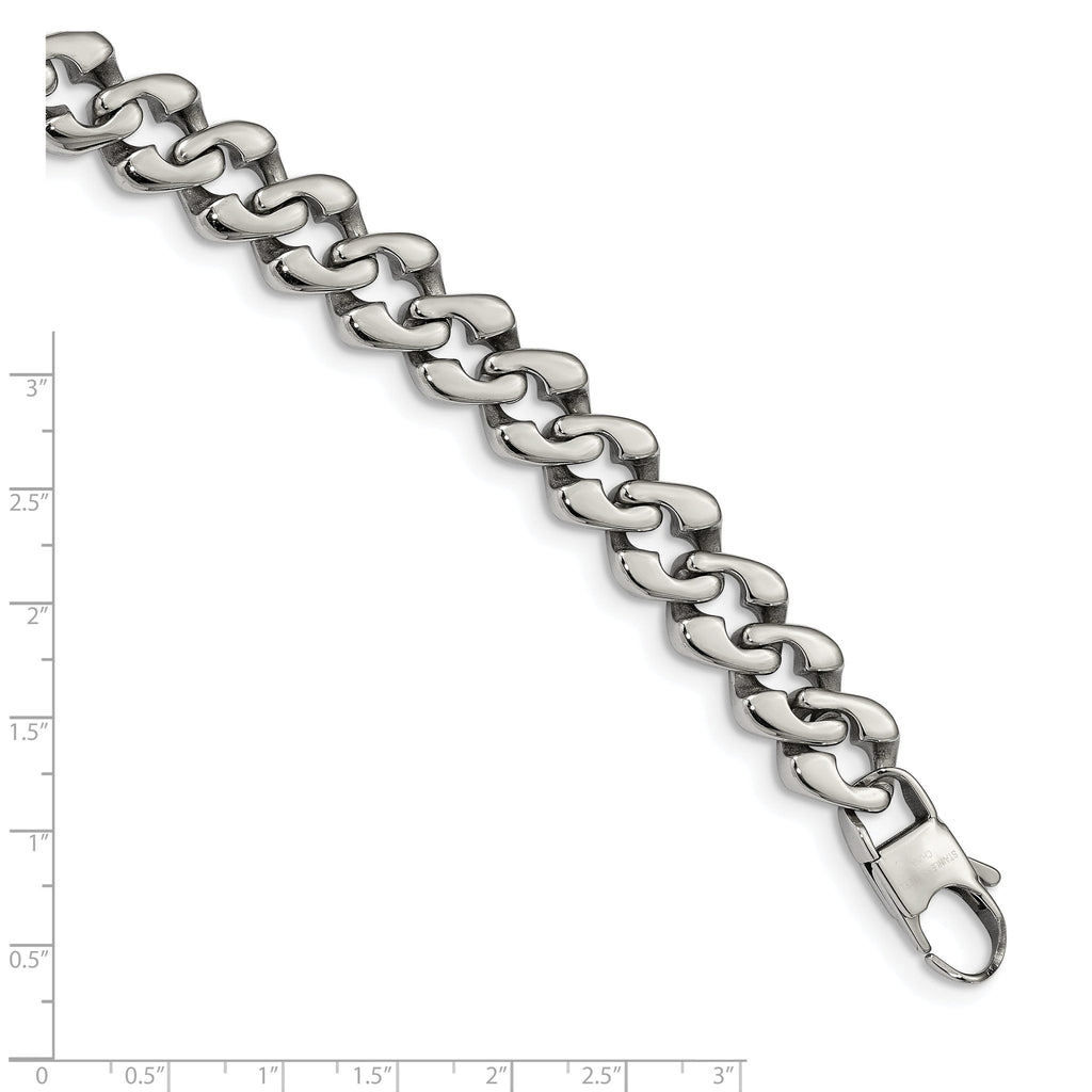 Stainless Steel Polished Fancy Link Bracelet